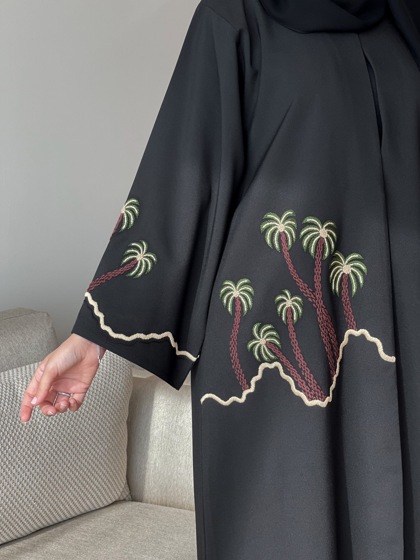 Embroidery With a Palm Design