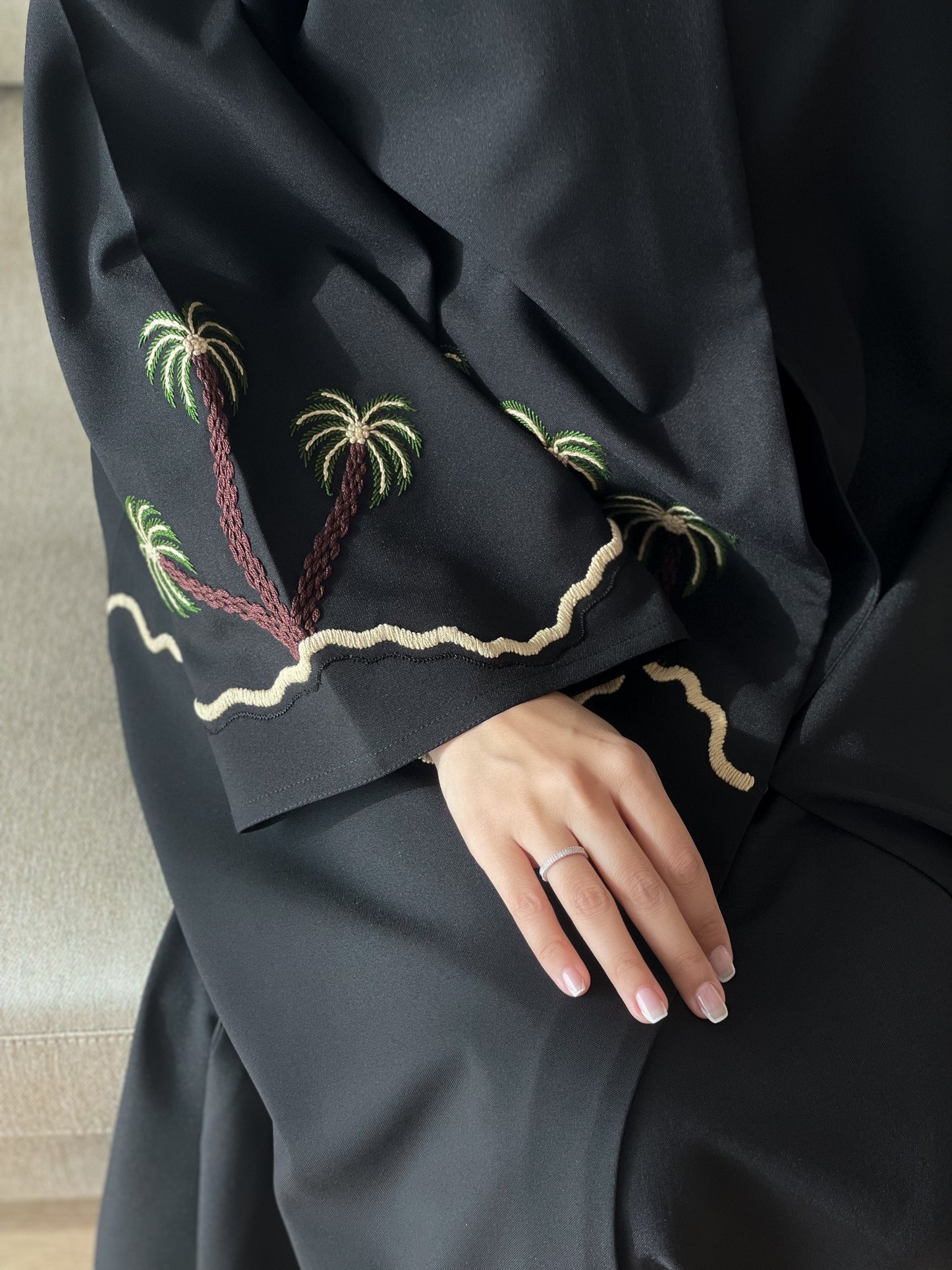 Embroidery With a Palm Design